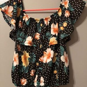 Floral off the shoulder top